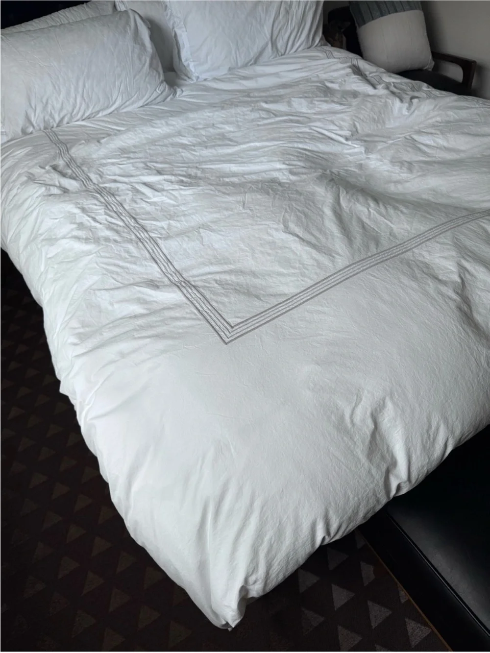 Dea Italian Luxury Linens Sinfonia Toscana Percale Duvet White Queen